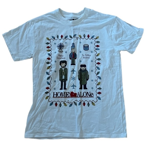 Home Alone Merry Christmas Ya Filthy Animal Men’s T-shirt Size Medium - Picture 1 of 4